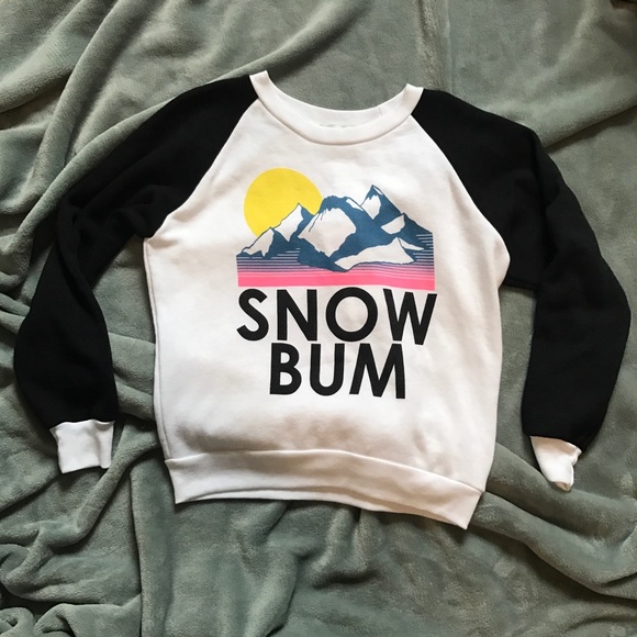 Wildfox "Snow Bum" Junior Sweatshirt - Picture 4 of 8